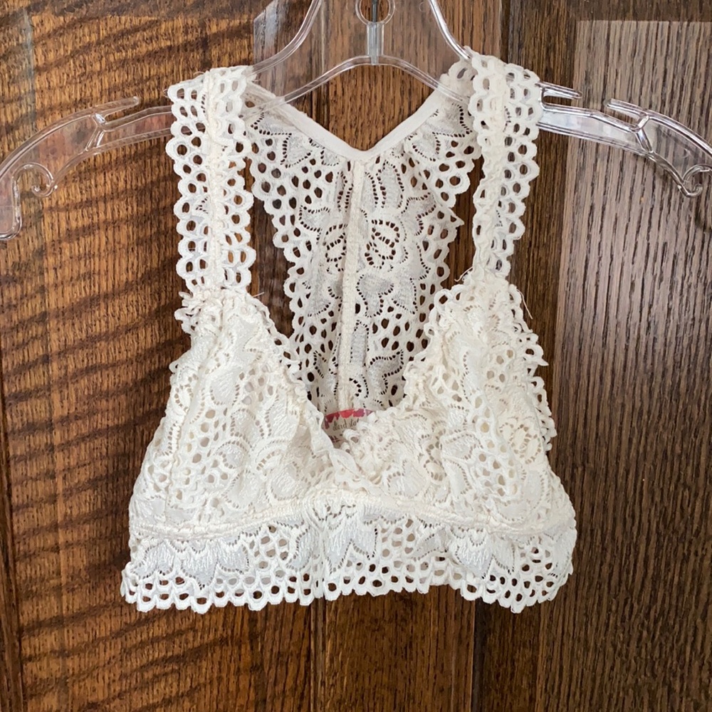 Altar’d State Cream Lace Racerback Bralette